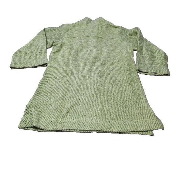 Soft Surroundings Small Cotton Green Black Marled Pullover Oversized 3/4 Sleeve - Picture 8 of 8